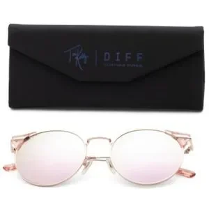 DIFF Shine On Sunglasses Rose Gold Frame Cherry Blossom Mirror Lenses Tori Kelly Diff Eyewear | Accessories | Diff Shine On Sunglasses Rose  main image 2
